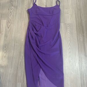 SHEIN Vibrant Purple Midi Dress